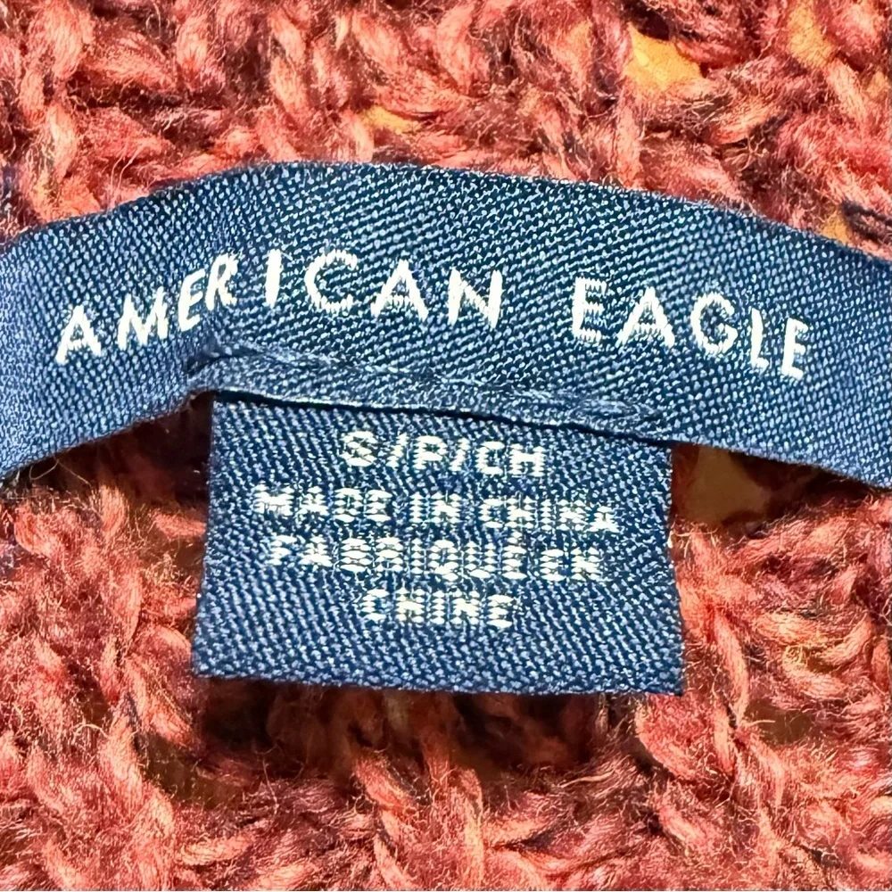 American Eagle Outfitters| Oversized Button Up Cardigan in Rust | Sz S